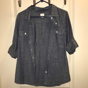 JCrew Chambray Perfect Shirt - M